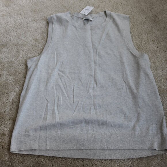 J. Crew Light Gray Sleeveless Top - Picture 1 of 3